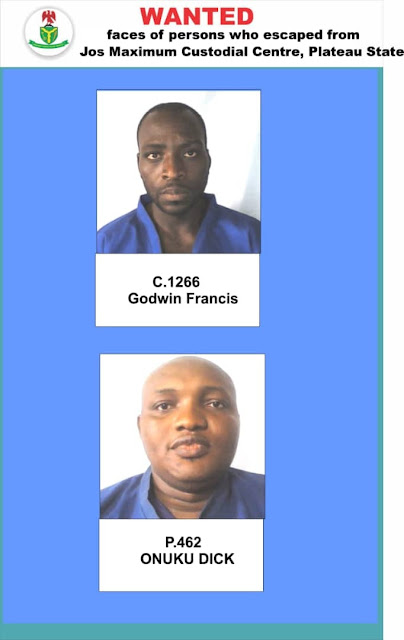 Jos jailbreak NCoS releases names and photos of escapees