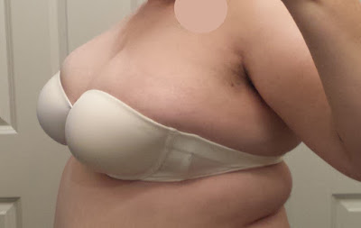 Strapless bra/boob hat that's tilting outwards and causing the wires to dig in at the bottom