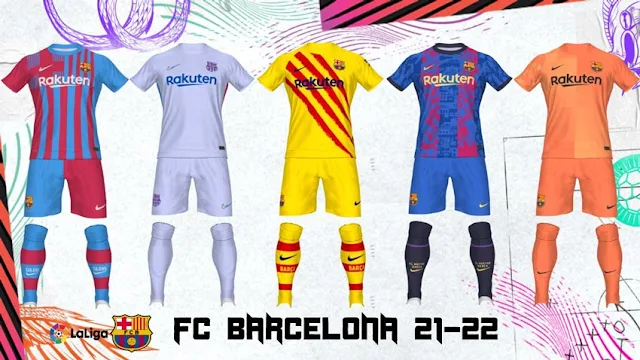 FC Barcelona Kits 21-22 For PES 2017