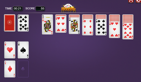 Solitaire, playing solitaire online, Klondike, Classic solitaire, Ace of Hearts, Flower Garden Solitaire, free online games, free solitaire games, play solitaire online for free, relaxation, break time, deck of cards, free time, 