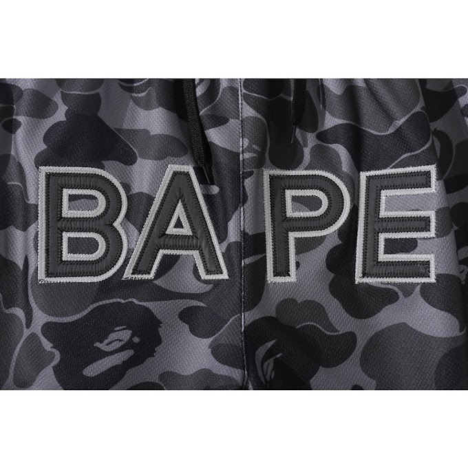 [ iszkzzwm43 ] ✼∋☽BAPE กางเกงขาสั้นผ้าฝ้ายพิมพ์ลายแฟชั่นผู้ชาย กางเกงขาสั้น