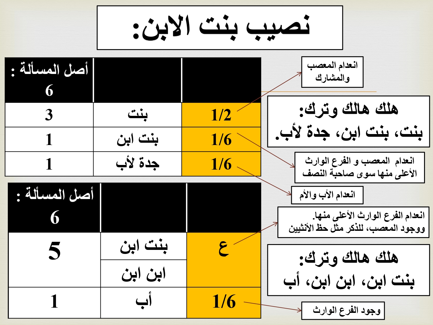 تمارين ومسائل تطبيقية وحلولها في المواريث بصيغة PDF