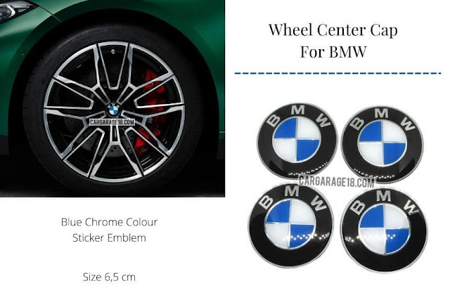 Blue Chrome Wheel Center Cap Size 65mm For BMW - Sticker Emblem With Chrome List