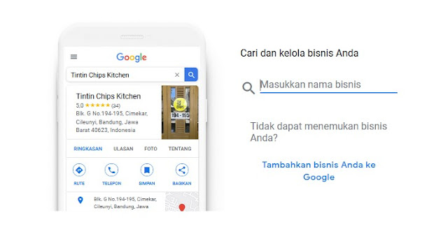 Membuat nama google bisnisku