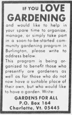 Gardens for All ad - 1971