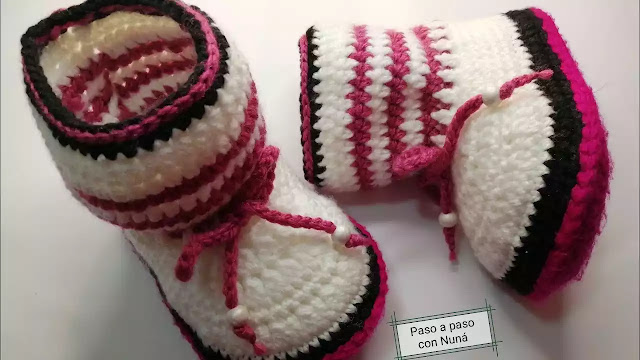 TUTORIAL GRATIS DE Pantuflas de Bebé a Crochet