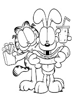 Garfield iand Odie coloring page