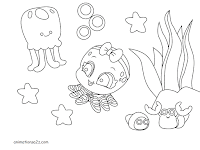 TOTS coloring page- in the ocean