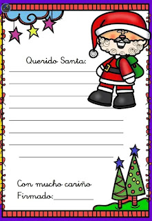 carta a santa claus para imprimir