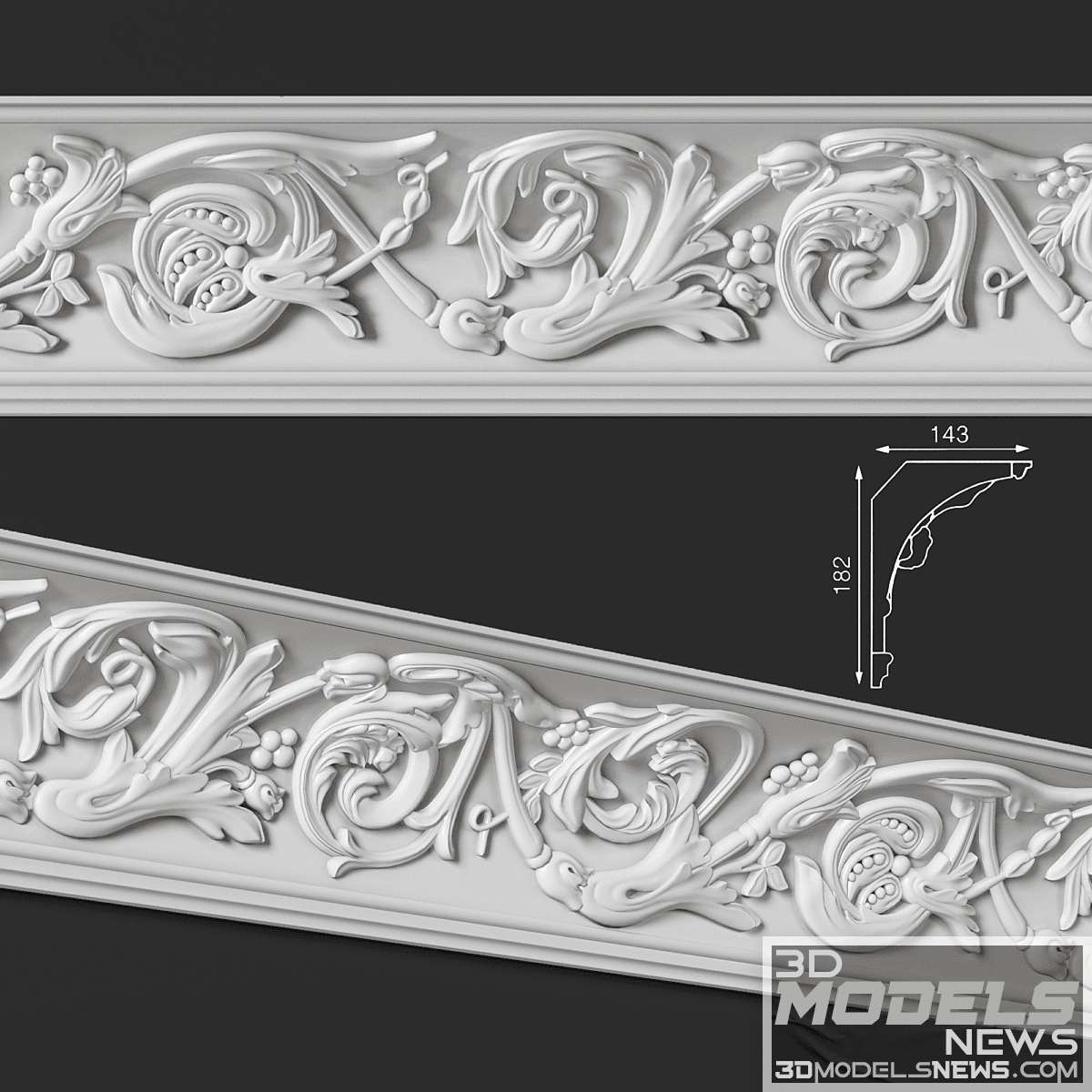 cornice - Decorative plaster - 3D model