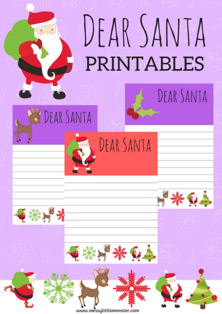 Printable Christmas letters to Santa