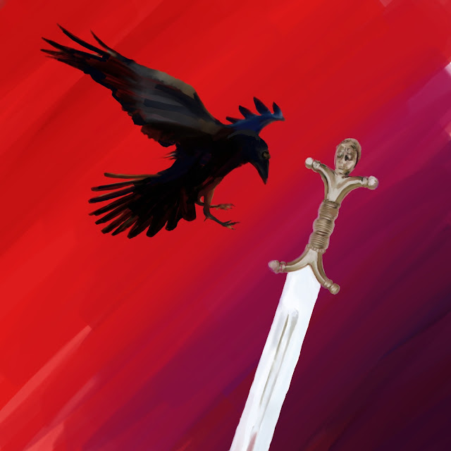 "Raven Perch, on the Battlefield of Death and Absurdity"" by LLS Art