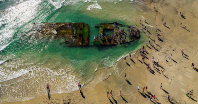 The shipwreck of the Monte Carlo, a gambling ship that sunk in 1937, has resurfaced on the beaches of Coronado, California.   