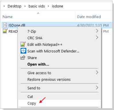 إصلاح خطأ Windows 11 ISDone.dll