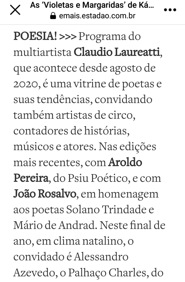 Parcerias com Aroldo Pereira, João Rosalvo e o palhaço Charles