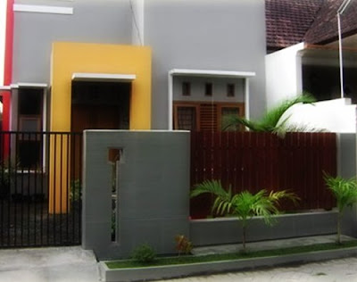 Bentuk Rumah Minimalis Modern dengan Pagar Kayu