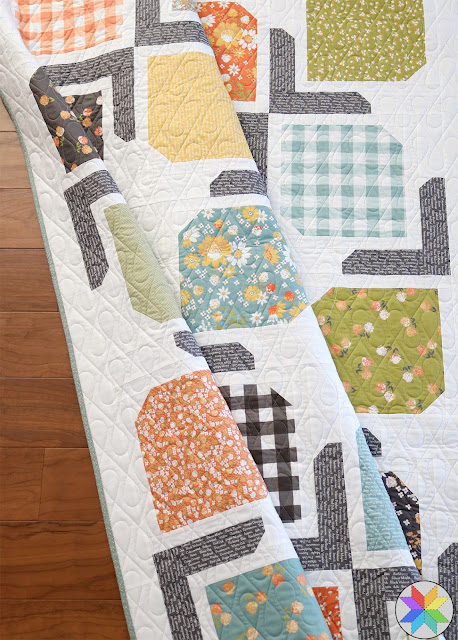 Dinner Party quilt pattern - Layer Cake pattern in four sizes by Andy Knowlton of A Bright Corner