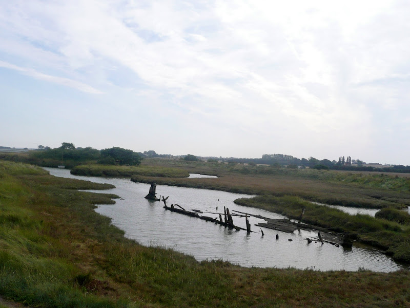 The wreck of The Rose at Beaumont Quay