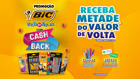 Promoção Bic Volta Às Aulas Com Cashback