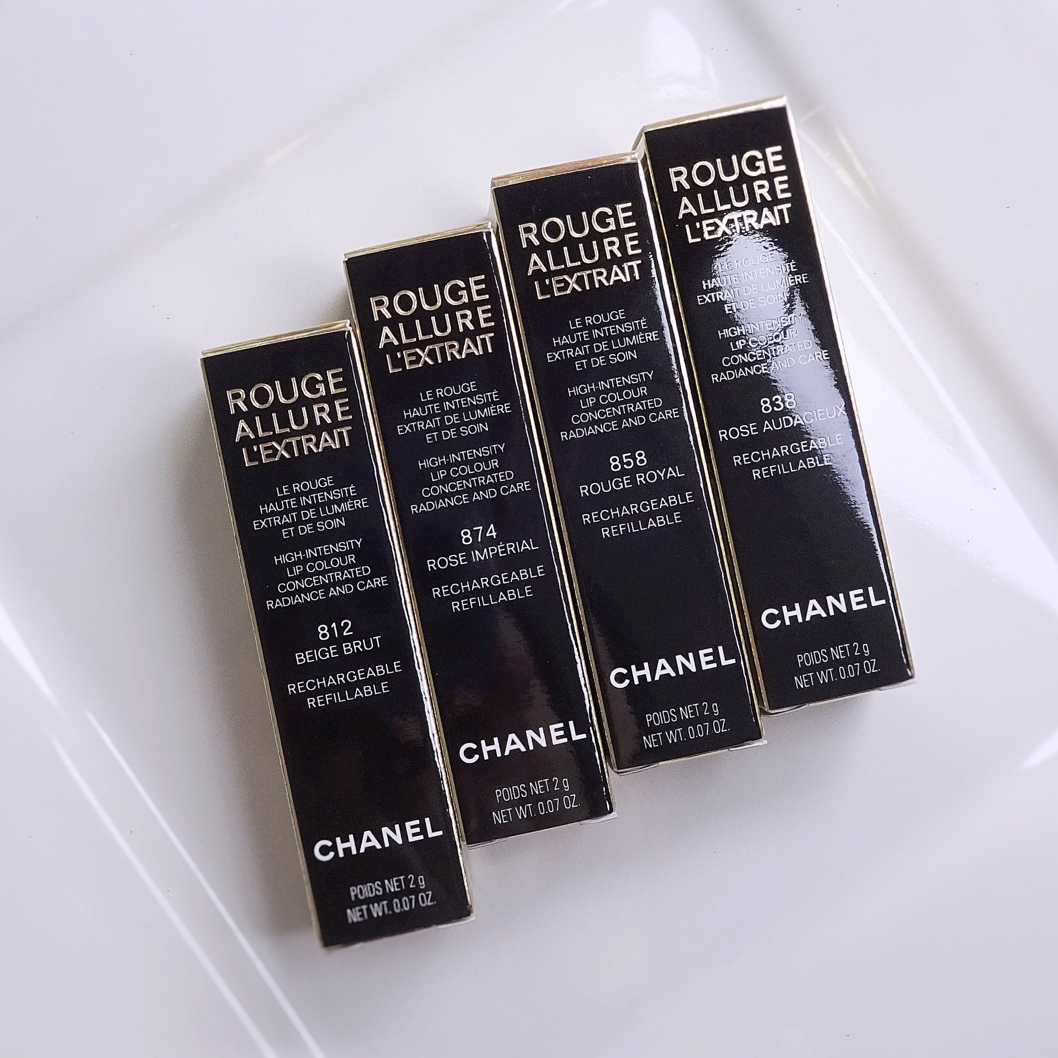 Chanel Rouge Allure L'Extrait review swatches