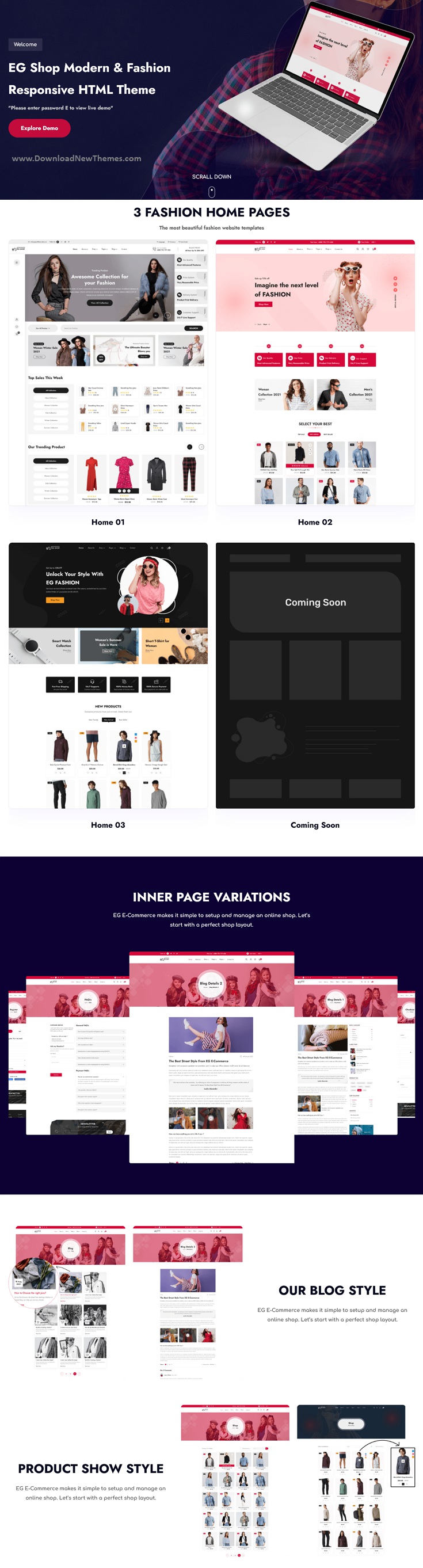 EG Shop Fashion - Fashion eCommerce HTML Template