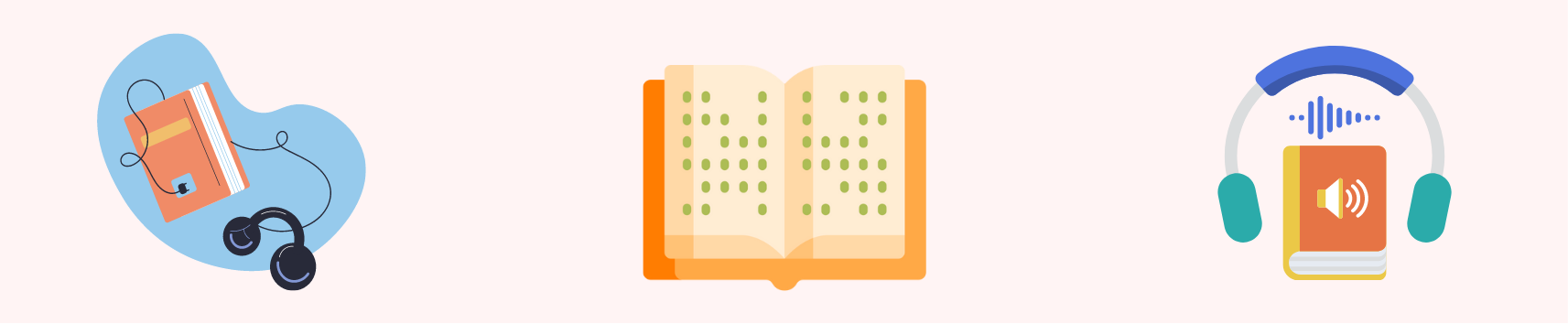 audiobooki, braille, książka mówiona