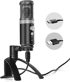 Moman - Micrófono de podcast, micrófono, USB, para PC