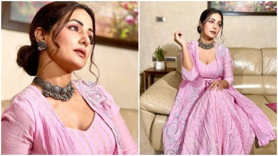 Hina Khan in this pink Indian outfit looks stunning Actress Trend