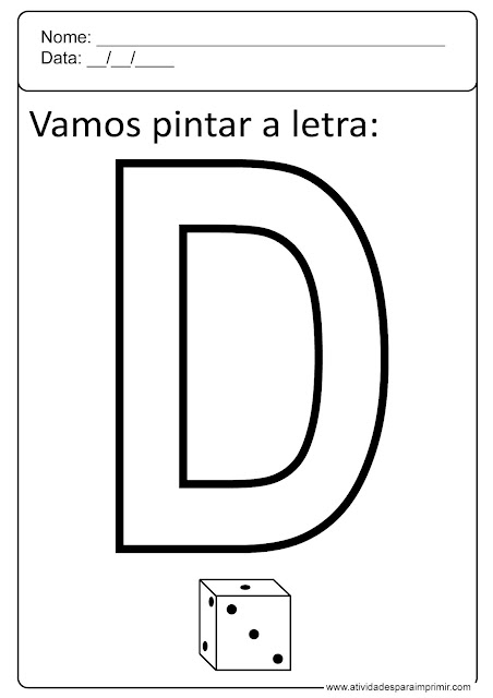 letra d para pintar