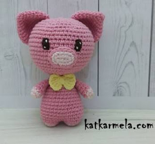 PATRON GRATIS CERDO AMIGURUMI 48144 🐷