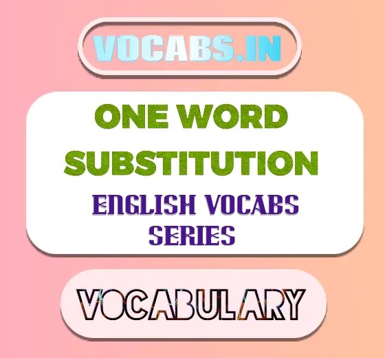 IMPORTANT ONE WORD SUBSTITUTION