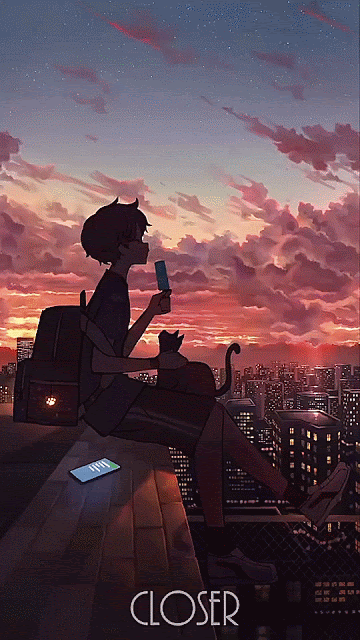 Anime sunset live wallpaper