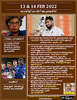 Daily Malayalam Current Affairs 13-14 Feb 2022