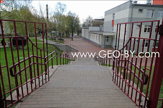 16th secondary school of the city of Minsk. Staircase to school