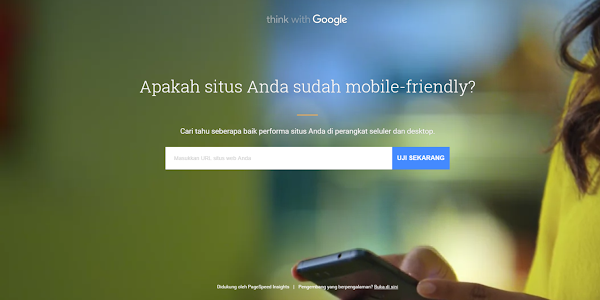 Uji Kecepatan Website dengan Google testmysite