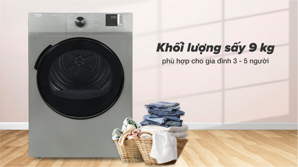 Máy sấy thông hơi Beko 9 kg DA9112RX0MB - ảnh 3