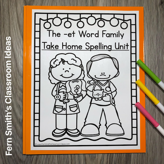 Click Here to Download The New & Improved -et Word Family Spelling Unit to Use in Your Classroom Today!