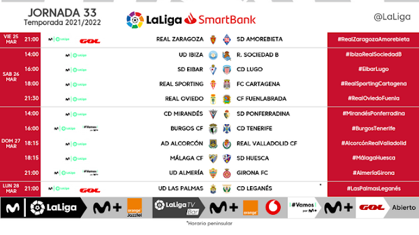 El Málaga - Huesca, el domingo 27 de marzo a las 18:15 horas