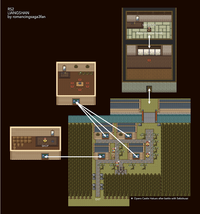 Romancing Saga 2 Liangshan Map