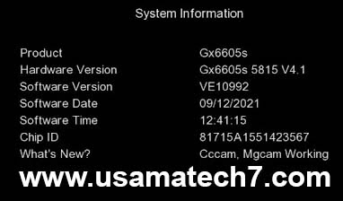 GX6605S 5815 V4.1 New Software