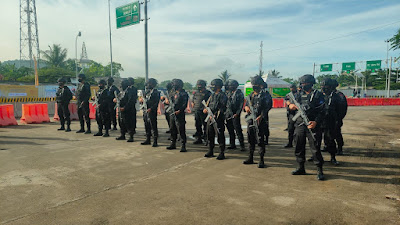 Satbrimob Polda Banten Ikuti Apel Gabungan Pengamanan Kunjungan Kapolri