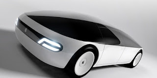 An imaginary model representation od apple car