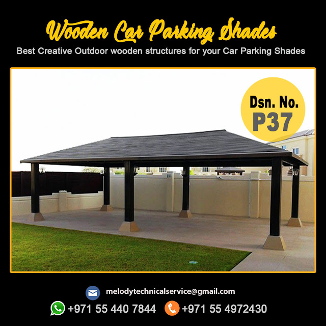 Carparking shade suppliers in Sharjah | Wooden carparking in UAE