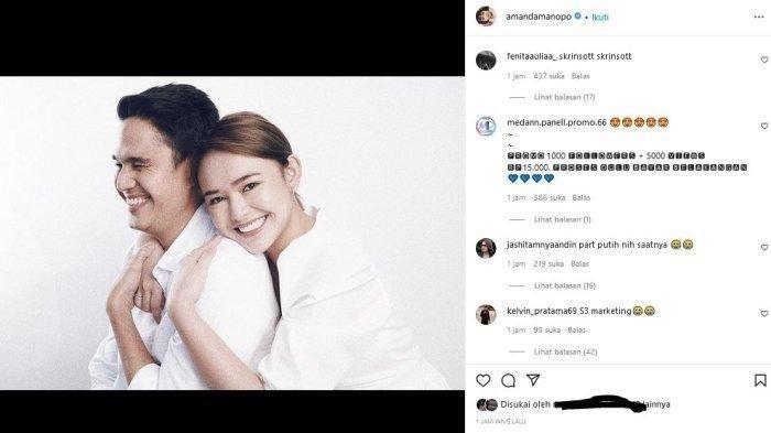 Amanda Manopo dan Mischa Chandrawinata kompak mengunggah potret mereka yang berbusana putih. (Instagram amandamanopo)