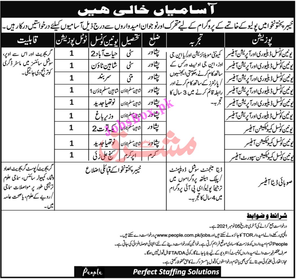 Polio Worker Jobs 2021 - www.people.com.pk/jobs EMRO Vacancies