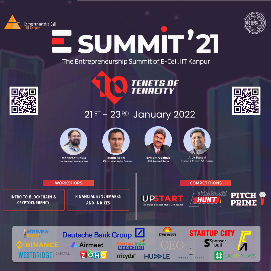 Entrepreneurship cell, IIT Kanpur is hosting its flagship event ESummit’21