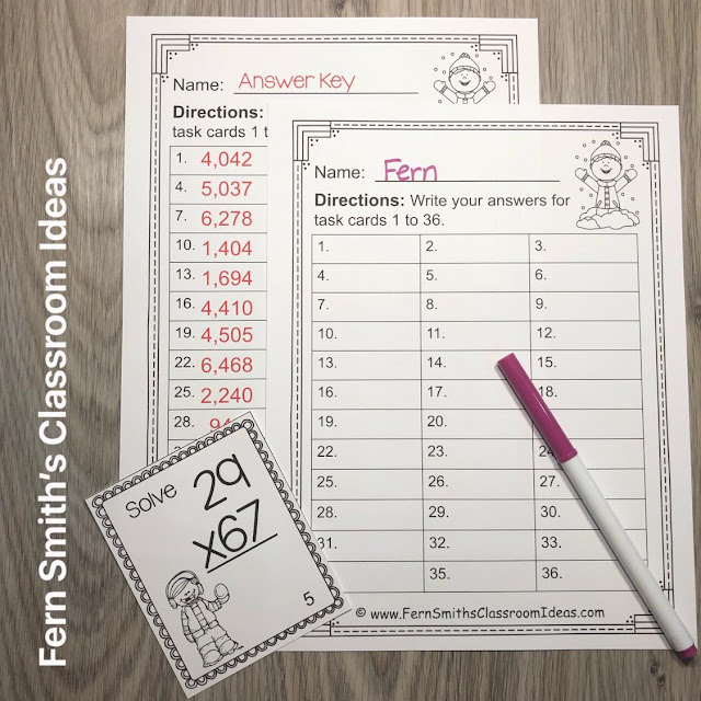 Click Here to Get These Winter Double Digit Multiplication Task Cards For Your Students TODAY!