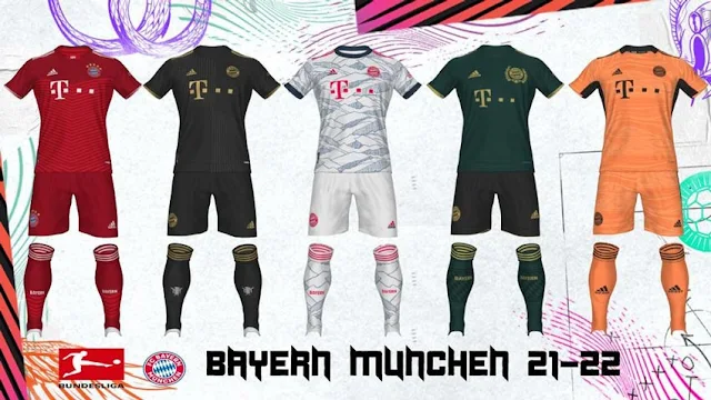 Bayern Munchen Kits 21-22 For PES 2017