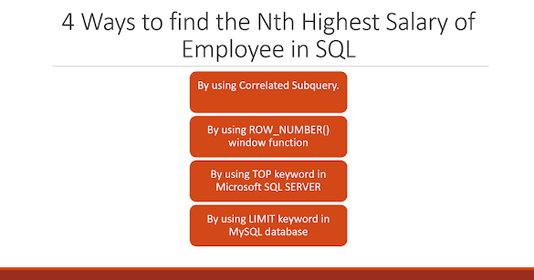 5 Ways to find the Second Highest and Third Highest Salary in SQL