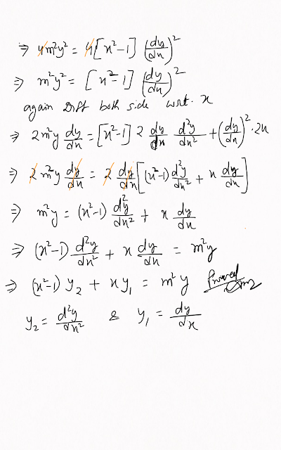 If y1/m + y-1/m = 2x, show that (x2-1) y2 + xy1 = m2y Class 12 differential equation